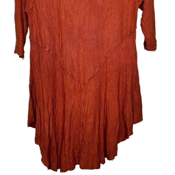 Intimately Free People Orange Solid All Day Wear Blouse size Medium - Picture 7 of 12